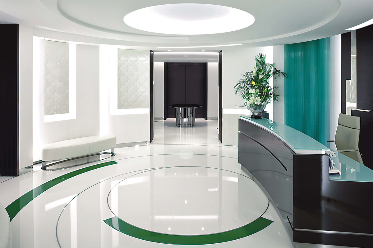 公司前台简约地坪
