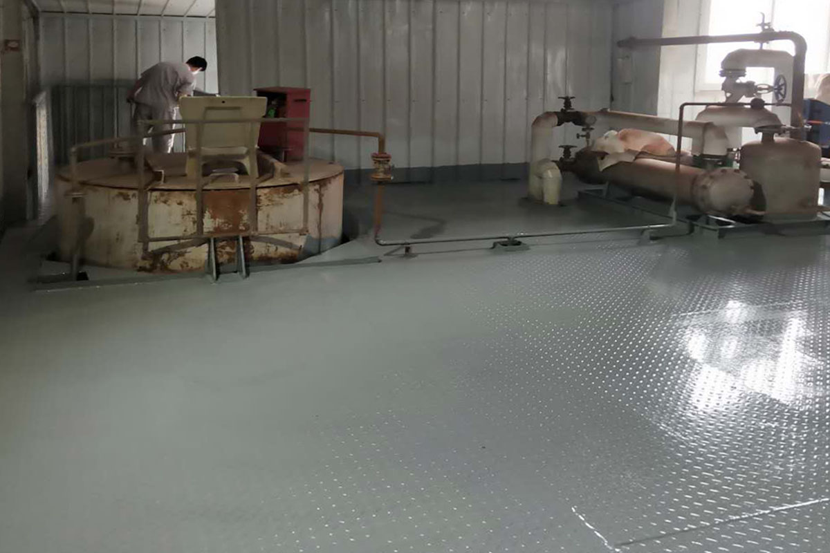 药厂雾化车间钢地板防腐防锈处理