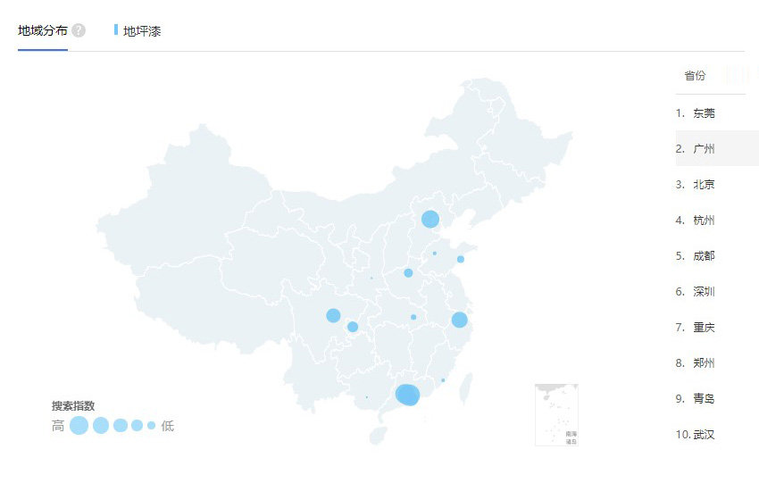 环氧地坪漆在全国不同城市的分布情况